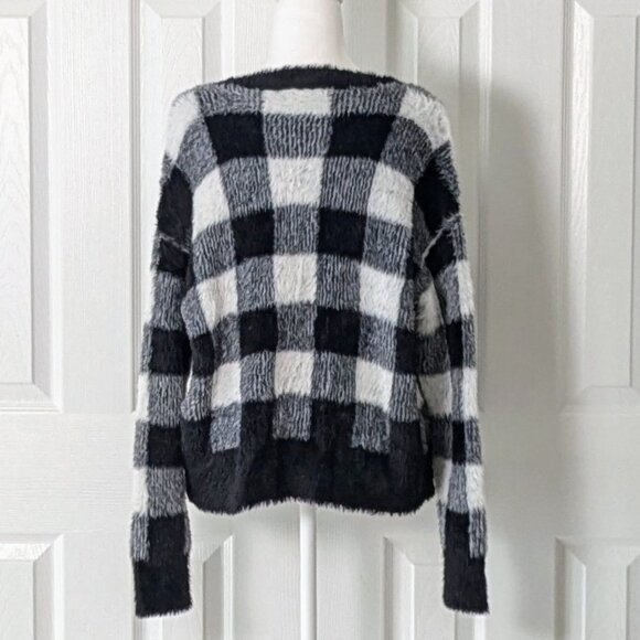 BELLA DAHL Women's Cardigan Sweater  Size S  Black White Plaid  NWOT - Picture 3 of 8